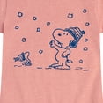 thumbnail image 3 of Peanuts - Snow Snoopy And Woodstock - Toddler & Youth Girls Short Sleeve Graphic T-Shirt, 3 of 6