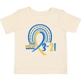 thumbnail image 3 of Inktastic 3-21 World Down Syndrome Day Blue and Yellow Rainbow Ribbon Boys or Girls Baby T-Shirt, 3 of 5