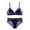 Navy, variant on Padded Sports Bras for Women Push up Back-Smoothing Bra Feature V-Neck Strapless Bra Style W-779 Hook and Eye Closure Lace Bras Black S