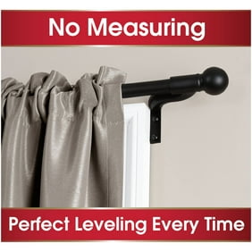 Smart Rods Easy Install Drapery Window Curtain Rod Ball Finial