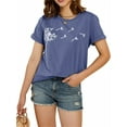 thumbnail image 2 of New Fashion Women Bohemia Dandelion Print Tee Shirt Lady Girl Short Sleeve T-shirt Boho Graphic Tee, 2 of 5