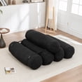 thumbnail image 3 of Adjustable Floor Sofa, Corduroy Lazy Sofa Chair with Adjustable Straps, Modular Floor Couch for Living Room Bedroom Dorm, Black, 3 of 8
