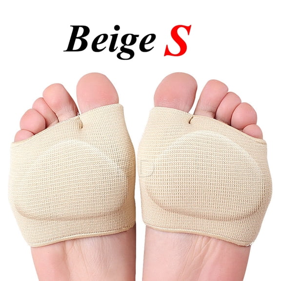 Silicone Metatarsal Sleeve Pads Half Toe Bunion Sole Forefoot Gel Pads Cushion Half Sock Supports Prevent Calluses Blisters