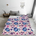 thumbnail image 5 of Sikiie blue record rock Skull Ultra-Soft Micro flannel Blanket Luxury All Seasons Warm Blanket for Bedding Sofa and Travel (4 sizes)-50"x40", 5 of 7