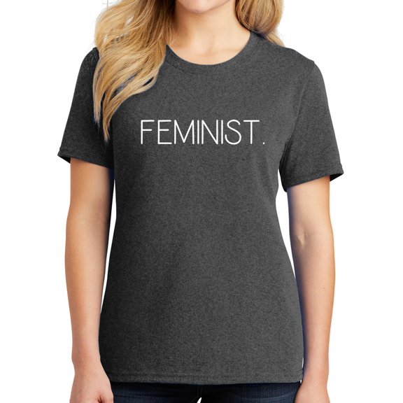 Feminist Shirt Feminism Graphic Tees for Women Casual Summer Tops Dark Heather (2XL)