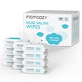 thumbnail image 1 of Toallitas húmedas Momcozy Saline para nariz y rostro para bebés, 360 unidades (paquetes de 12), 1 of 9