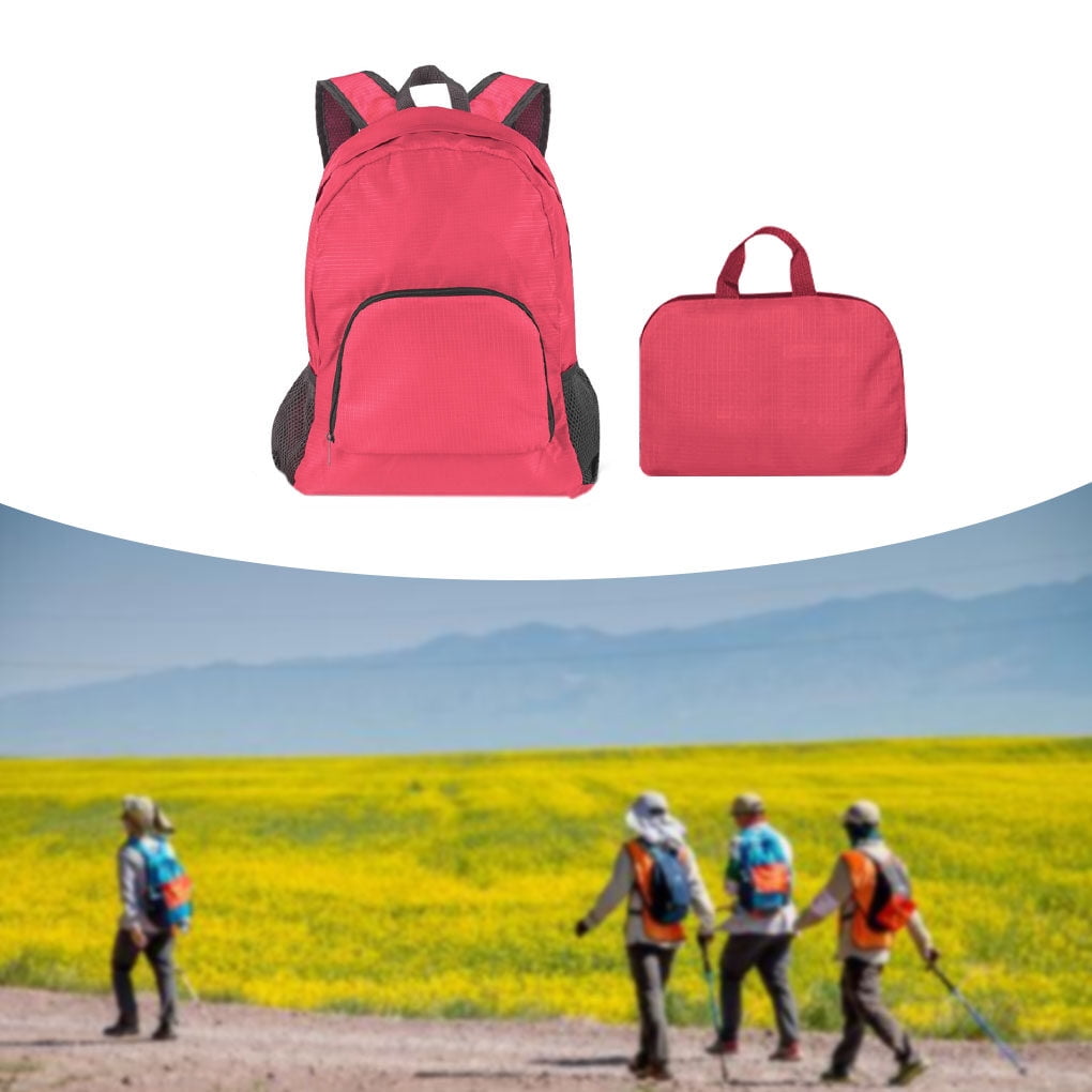 Vonky Portable Outdoor Travel Backpack Anti Theft Waterproof Pack Hiking Daypack Folding School Bag Green