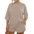 thumbnail image 3 of RongHuan Women's Two Piece Loungewear Set Oversized T-shirt Casual Short Sets Summer Travel Matching Set 2026 Fashion, 3 of 8