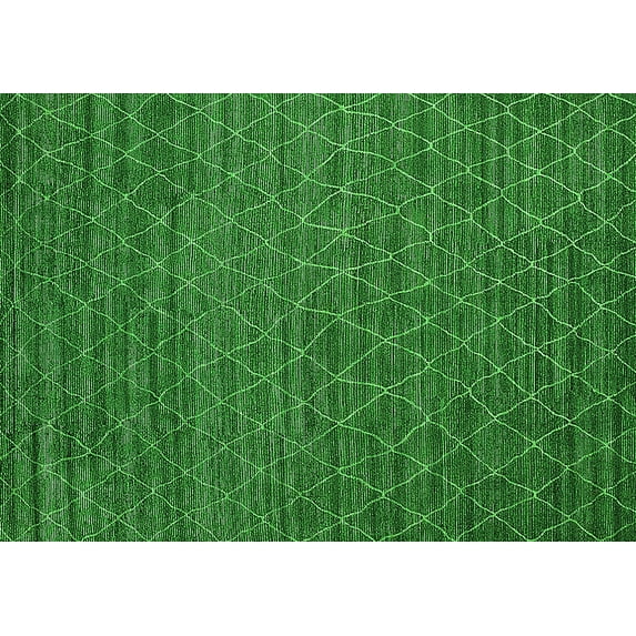 Ahgly Company Indoor Rectangle Oriental Green Industrial Area Rugs, 4' x 6'