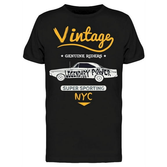 Vintage Genuine Rides T-Shirt Men -Image by Shutterstock, Male x-Large