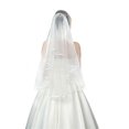 thumbnail image 1 of Women's Wedding Bridal Veil One Layer Short Head Covering with Metal Comb, 1 of 3