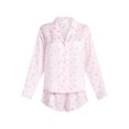 thumbnail image 5 of No Boundaries Sleepwear Satin Long Sleeve Button-Up Top and Shorts Set, 2-Piece, Women’s XS-XXL, 5 of 5