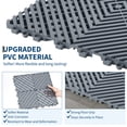 thumbnail image 3 of Interlocking Floor Tiles 12"x12" 100-Pack, Modular PVC Non-Slip Drainage Mat for Garage, Gym, Yard, Patio, Gray, 3 of 7