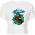 thumbnail image 3 of Marvel Spider-Man - Green Circle - Juniors Cropped Graphic T-Shirt, 3 of 5