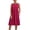 Wine-02, variant on HTNBO Lightweight Cotton Linen Mini Dress – Sleeveless Crewneck Ruched Sundress, Perfect Beach Outfit for Women