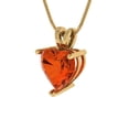 thumbnail image 2 of 2.0 ct Brilliant Heart Cut Solitaire Red Diamond 14k Yellow hypoallergenic Solid gold Designer Everyday Affordable Dainty Necklace Pendant with 18" Chain, 2 of 7