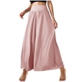 thumbnail image 2 of Yuzhih Lounge Pants Women 2024 Summer High Waisted Loose Yoga Palazzo Trousers Flowy Casual Wide Leg Pants, 2 of 7