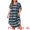 Gray Black, variant on DARING DIVA Women's Plus V Neck Soft Tie Dye Short Sleeve Nightgown 1X Dark Blue