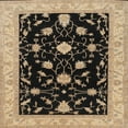thumbnail image 1 of Ahgly Company Indoor Square Traditional Burgundy Brown Persian Area Rugs, 7' Square, 1 of 6