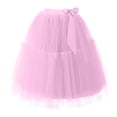 thumbnail image 3 of DuoJiaJ Tutu Skirts Women A-Line Knee Length Layered Pleated Skirt Vintage Princess Puffy Skirt,Pink One Size, 3 of 3