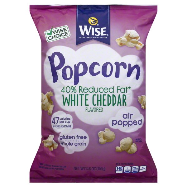 Wise 40 Reduced Fat White Cheddar Flavored Popcorn, 5.5 Oz. Walmart