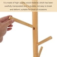thumbnail image 4 of BRIGHTFUFU 1Pack Sturdy Clothes Rack Wood Beige Hanging Clothes for Office Furniture, 4 of 5
