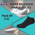 thumbnail image 4 of SOCKS'NBULK Mens Wholesale Bulk No Show Ankle Socks, Big And Tall Cotton Sport Athletic Sock Size 13-16, 4 of 7