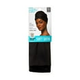thumbnail image 1 of KISS - Colors & Care Soft Satin Wrap Scarf, 60", Extra-Long, Black, 1 of 5