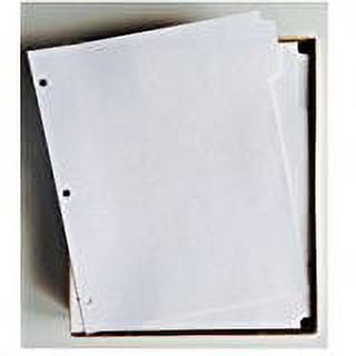 KLEER-FAX (88914) 5-Tab White Ring-Book Index Divider Sheets, 8.5" x 11" - 3 Sets