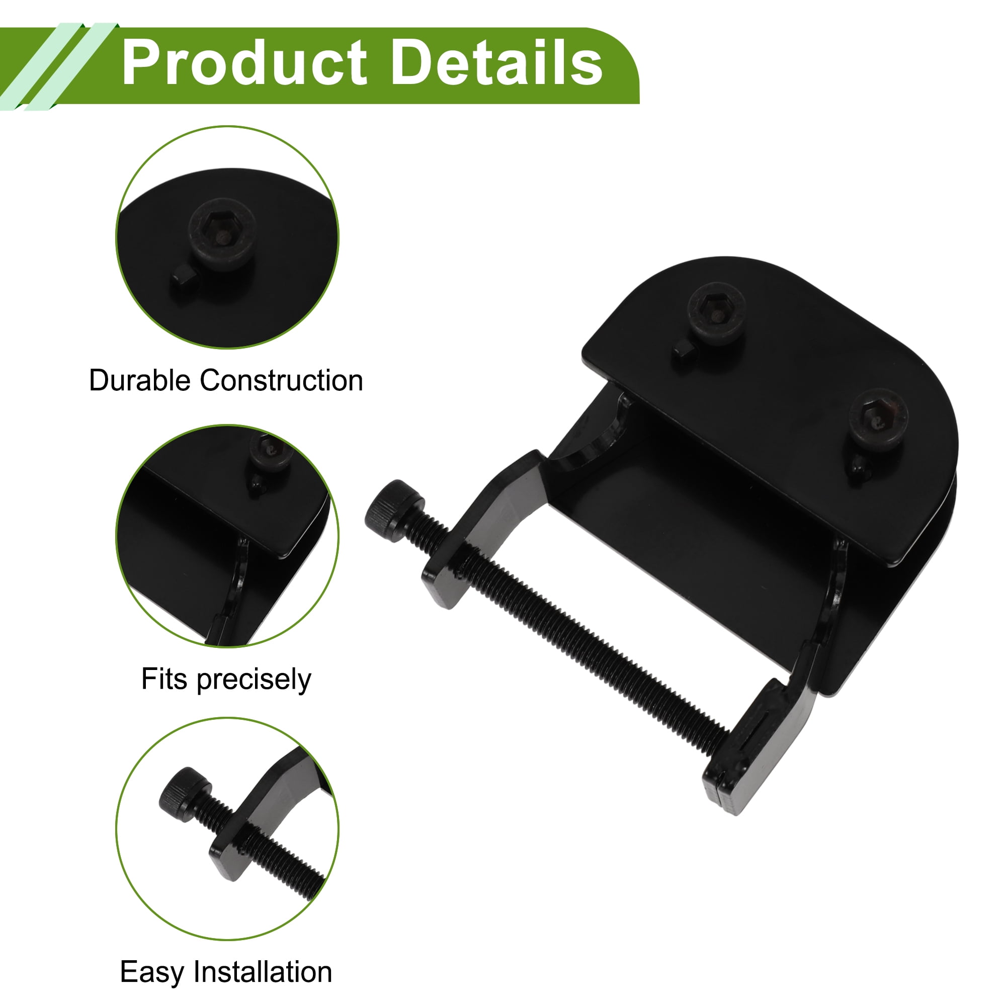 Unique Bargains 1 Set Sun Visor Repair Kit for Jeep Wrangler Jk 2007-2017 Metal Black Sun Visor Clip Replacement Fix