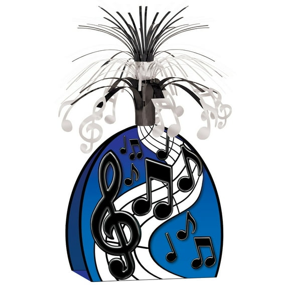 Club Pack of 12 Black and White Musical Notes Tabletop Centerpiece Decors 15"