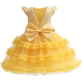 thumbnail image 3 of Little Girls' Sequin Mesh Tull Dress Bowknot Party Ball Gown, 3 of 6