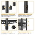 thumbnail image 6 of ULIF E17 Heavy-Duty Clothes Rack with 2 Expandable Hanging Rods, Black | (78-102.7)”W x 15.7”D x 76.6”H Adjustable Clothing Racks with Shelves, Metal Closet Wardrobe System for Hanging Clothes, 6 of 8