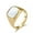 Gold, variant on 15mm Square White Shell Band Stainless Steel Men Women Ring Gold /Silver Sz 6-12