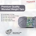 thumbnail image 2 of Mary Maxim Starlette Crochet and Knitting Yarn, Acrylic Worsted Weight Yarn 4, Medium Grey, 2 of 5