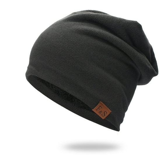 Dyfzdhu Confinement Hat All-Match Hedging Cap Plus Velvet Warm Cold Knitted Pile Black