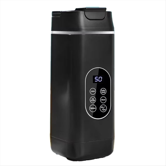 Licuadora Eléctrica de 420 Ml para Batidos, Exprimidor Multifuncional, Diseño Compacto para Viajes y Uso Doméstico, Color Negro.