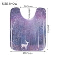 thumbnail image 5 of Yayeee Bath Rug for Bathroom Floor Non Slip Contour Fluffy Soft Absorbent Mat, 20"x24", Purple Forest, 5 of 7