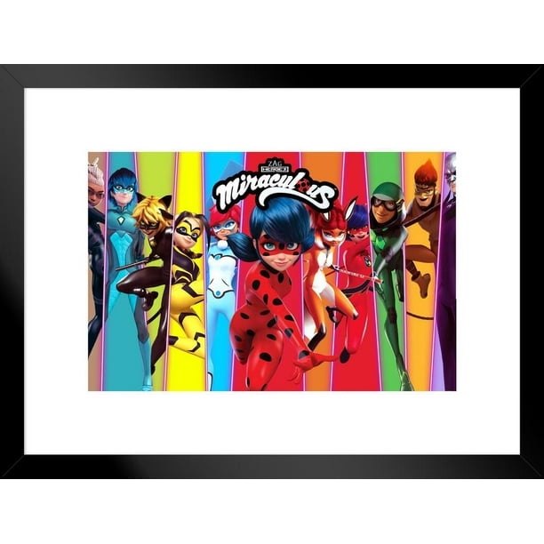 Miraculous Ladybug and Cat Noir Heroez Heroes Cartoon TV Series Movie Miraculous Ladybug Merchandise Miraculouses Miraculous Ladybug Poster Girls Bedroom Decor Matted Framed Art Wall Decor 20x26 Miraculous Ladybug and Cat Noir Heroez Heroes Cartoon TV Series Movie Miraculous Ladybug Merchandise Miraculouses Miraculous Ladybug Poster Girls Bedroom Decor Matted Framed Art Wall Decor 20x26
