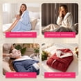 thumbnail image 3 of HEARTNICE Womens Plush Hooded Robe, Soft Fluffy Fleece Long Warm Bathrobes,(Dark Grey,S-M), 3 of 6