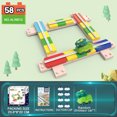 thumbnail image 2 of Dinosaur Building Children'S Educational Runway Clearance Toys Block Rail Car, 2 of 23
