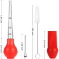thumbnail image 4 of Jeringa para pavo, jeringa para cocinar de calidad alimentaria para cocinar y hornear en casa, jeringa para cocinar con forma de pera de silicona de calidad que incluye un inyector de acero inoxidable, 4 of 5