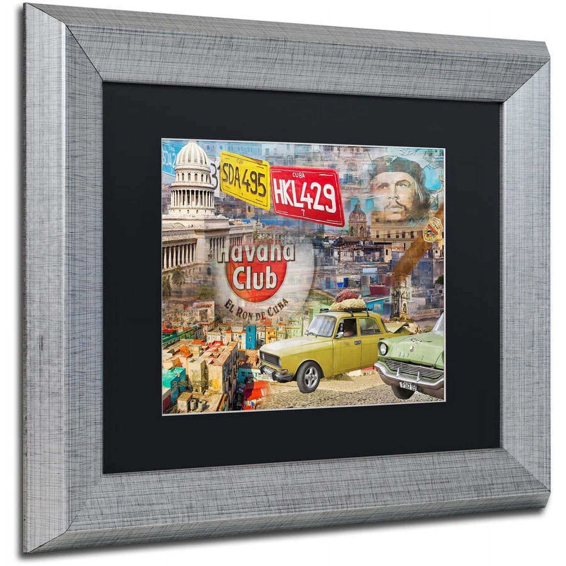 Trademark Fine Art "Capital" Canvas Art by Alberto Lopez, Black Matte, Silver Frame
