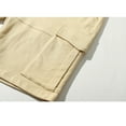 thumbnail image 6 of Lovskoo 2024 Men's Cargo Shorts Solid Color Workwear Cotton Shorts Multiple Pockets Loose Casual Sports Shorts Khaki 2XL, 6 of 8