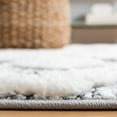 thumbnail image 4 of SAFAVIEH Moroccan Tassel Simon Diamond Shag Runner Rug, Ivory/Grey, 2'3" x 8', 4 of 8