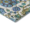 thumbnail image 3 of Addison Rugs Mayfield Premium Machine Washable Traditional Global Aqua Round Rug, 8' x 8', 3 of 6