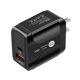 thumbnail image 1 of Cargador de teléfono móvil Viaje de negocios al aire libre Viaje Adaptador de carga USB Cargador rápido de teléfono, Negro, Enchufe de EE. UU. Vogacara EL000416-02, 1 of 2