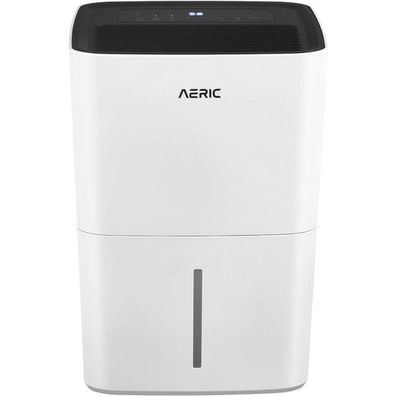 Aeric 50-Pint 4,500 Sq. Ft. Portable Dehumidifier in White, Bucket Full Alarm & Timer, AERD501PF