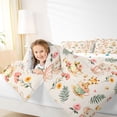 thumbnail image 3 of Manfei Cartoon Giraffe Pattern Twin Comforter Sets,Pink Flower Bedding Set,Polkadot Reversible,2 Pieces,1 Comforter and 1 Pillowcase, 3 of 7