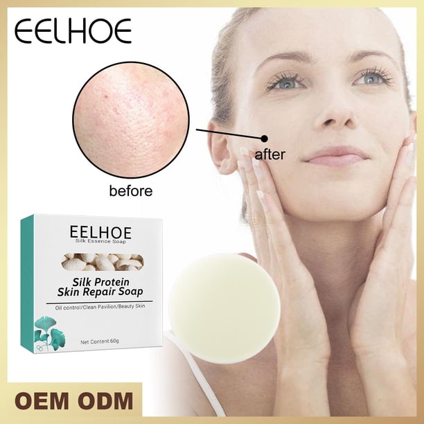 Teissuly Silk Protein Soap,silk protein skin repair soap,Silk Protein Essence Soap Super Long Brushed Oil Control Cleansing, Net Acne Moisturizing Repair Teissuly WER202312145413